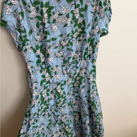 Palava Vintage Blue Rita Apple Floral Blossom Dress plus size 12 - Picture 6 of 8